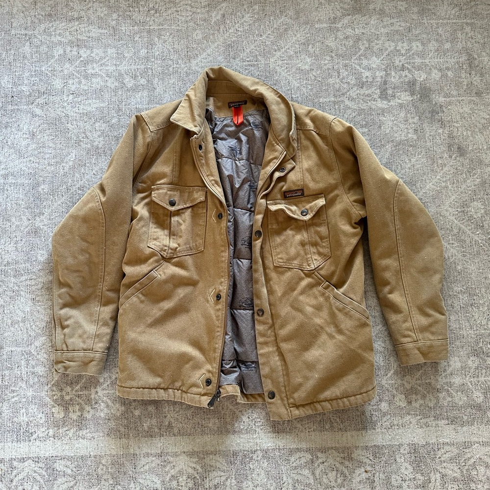 Patagonia Iron Forge Hemp Work Wear Jacket Size Large Brown